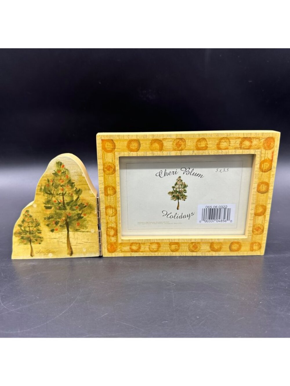 Vintage Holidays Hinged Picture Frame Cheri Blum Target Christmas Tree 5x3.5 - Picture 2 of 8